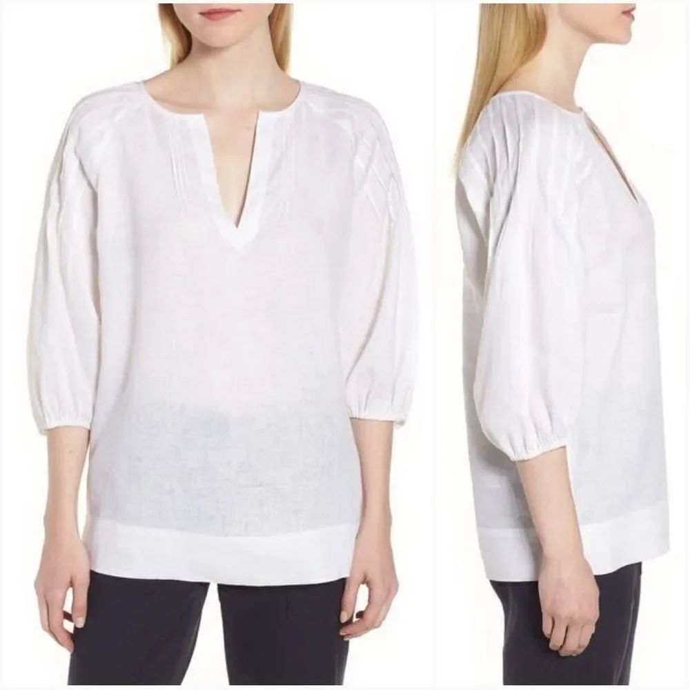 Nordstrom Signature Linen Knit Top Size Medium